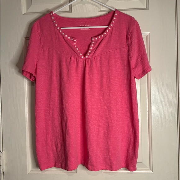 Talbots Pink Blouse with Button Details - Picture 1 of 8